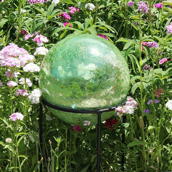Achla Garden Gazing Globe Light Green Crackle